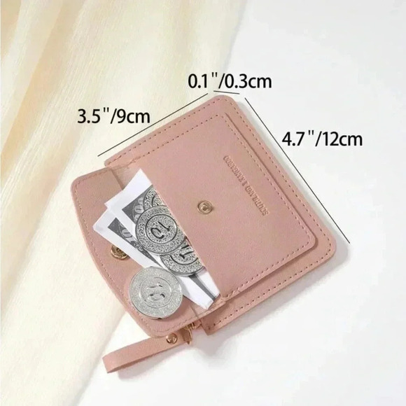 ⚠️Clearance Pink Flip Cover And Zipper Cardholder / Wallet - Picture 4 of 5